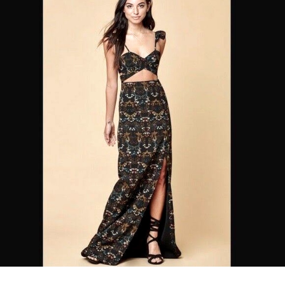 Nightwalker floral black cutout dress